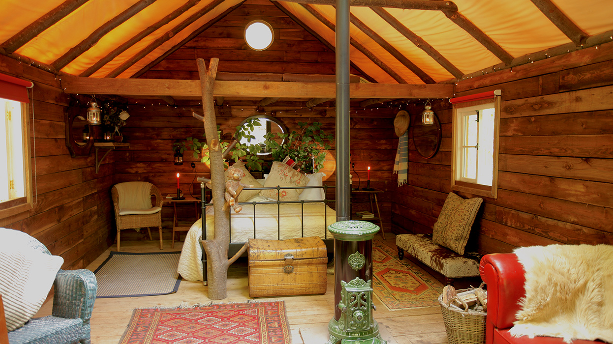 Romantic Getaways Breaks Stays in yurts South Downs Adhurst Yurts Luxury Glamping Site South Downs Hampshire Holidays